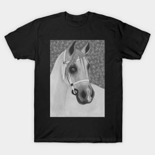 Black and white Arabian horse T-Shirt